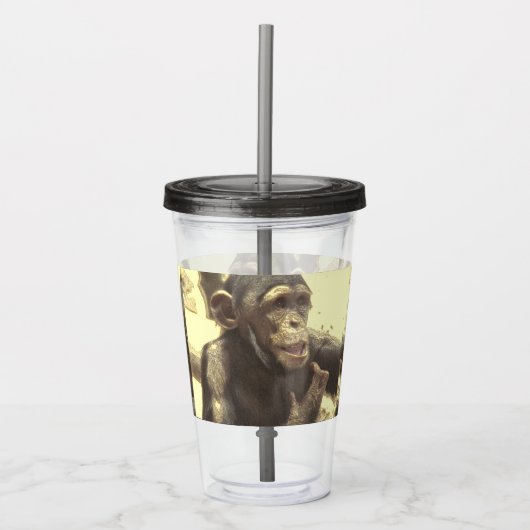metaalchimp acryl drinkbeker (Voorkant)
