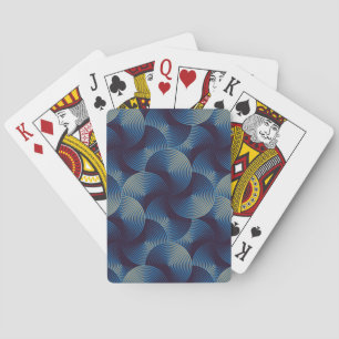 Metaalcirkels optische illusie, naadloos patroon pokerkaarten