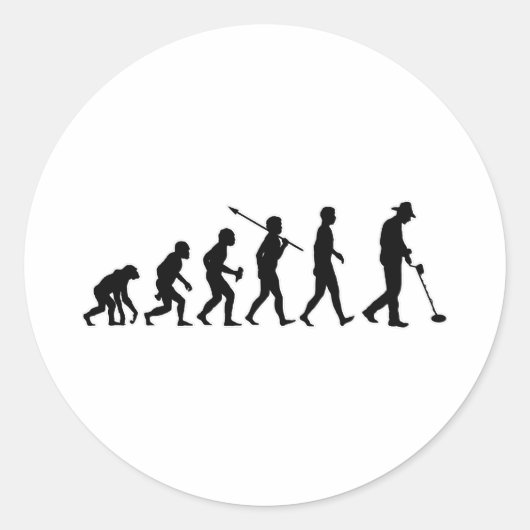 Metaaldetectie Ronde Sticker (Voorkant)