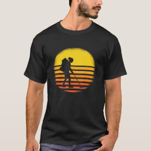 Metaaldetector Meisje Zonsondergang Detectoriste T-shirt