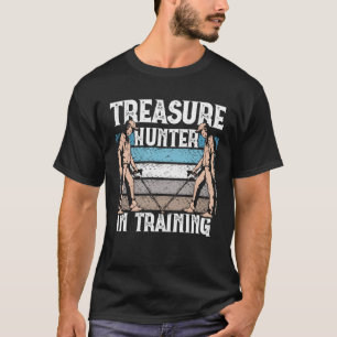 Metaaldetector voor beginnende schatjagers die vui t-shirt