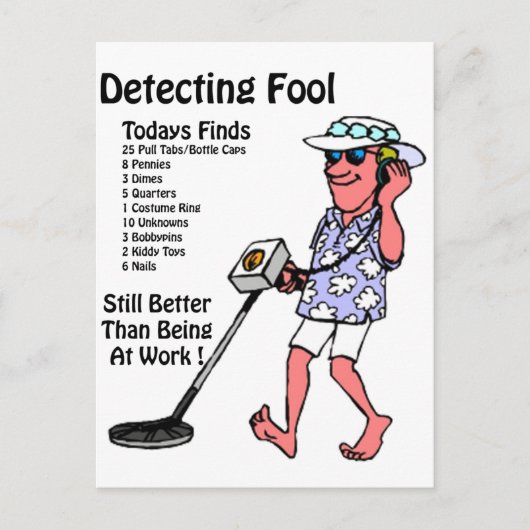 Metaaldetectoren Briefkaart (Voorkant)