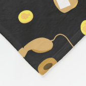 metaaldetectorpatroon fleece deken (Hoek)