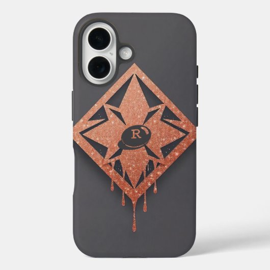 metaaldiamant van Roos Case-Mate iPhone Case (Achterkant)