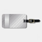 Metaaldiamantpatroon Bagagelabel (Voorkant horizontaal)