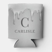 Metaaldruppelchrome monogram blikjeskoeler (Voorkant)