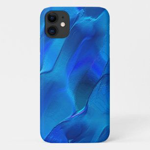 Metaalduinen in levendige blauwe kleur iPhone 11 hoesje