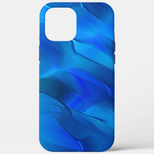 Metaalduinen in levendige blauwe kleuren iPhone 12 pro max hoesje