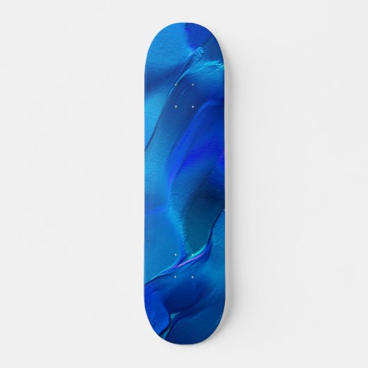 Metaalduinen in tonnen met levendige blauwe kleur skateboard (Voorkant)