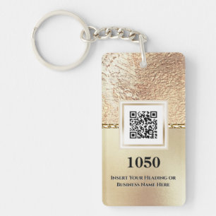 Metaalfolie met goudschuim Logo Sleutelhanger