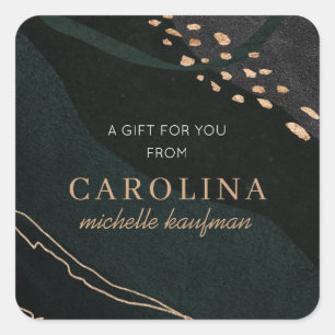 Metaalgeode Vierkante Sticker