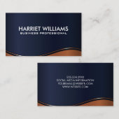 metaalgolf | Donkerblauw Visitekaartje (Voorkant / Achterkant)