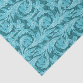 Metaalgolven - Licht Blauwgroen-WEEFSUE WRAPPINGPA Tissuepapier (Detail)