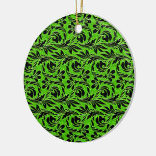 Metaalgolven, neonzwart ROND ORNAMENT