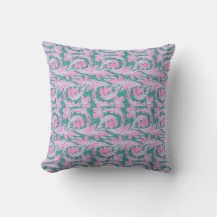 Metaalgolven, Seafoam-Lt Roze-Square Pillow Kussen