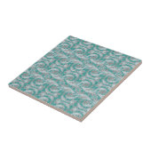 Metaalgolven, Seafoam-White CERAMIC TILE Tegeltje (Zijkant)