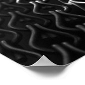 Metaalgordijn zwart-wit poster (Hoek)