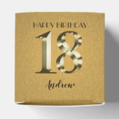 Metaalgoud 18e verjaardag bedankdoosjes (Bovenkant)