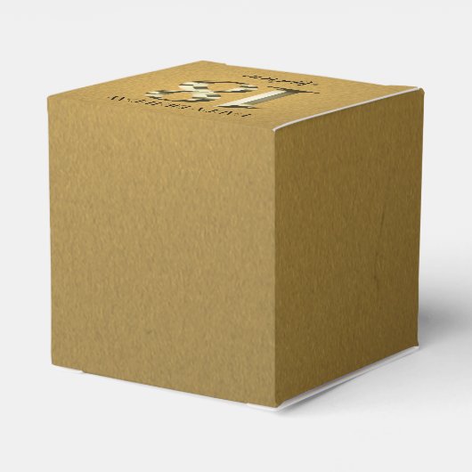 Metaalgoud 18e verjaardag bedankdoosjes (Achterkant)