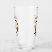 Metaalgoud 19e verjaardag glas (Links)