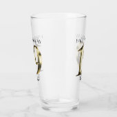 Metaalgoud 19e verjaardag glas (Rechts)