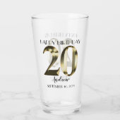 Metaalgoud 20e verjaardag glas (Achterkant)