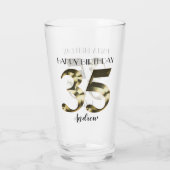 Metaalgoud 35e verjaardag glas (Achterkant)