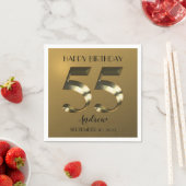 Metaalgoud 55e verjaardag servet (Insitu)