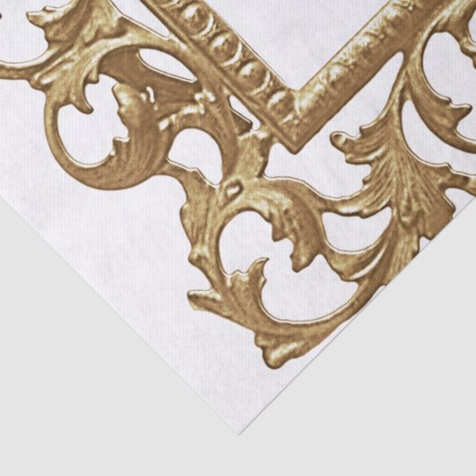 Metaalgoud  Acanthus Leaf  Lijst Tissuepapier (Detail)