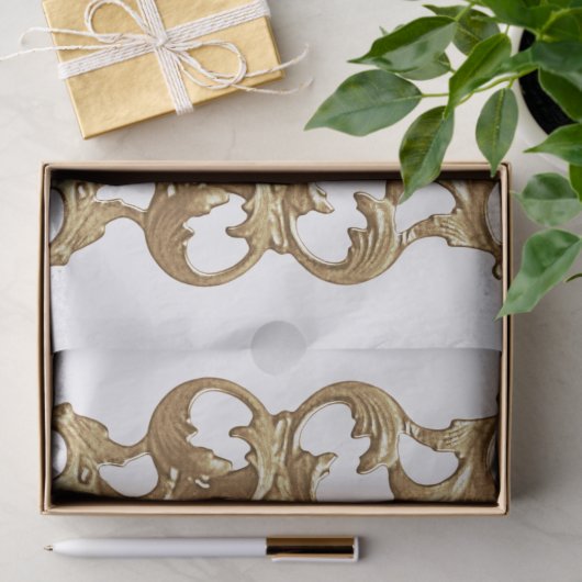 Metaalgoud  Acanthus Leaf  Lijst Tissuepapier (Geschenk)