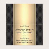 Metaalgoud | Achtergrond leder Visitekaartjes (Buitenkant ongevouwen)