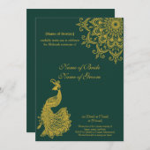 metaalgoud Emerald Mehendi Indii Kaart (Voorkant / Achterkant)