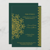  metaalgoud Emerald Mehendi Indii Kaart (Voorkant / Achterkant)