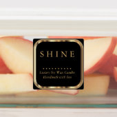 Metaalgoud en zwart — waterdicht labels (Aangebracht)