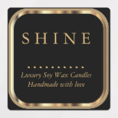 Metaalgoud en zwart — waterdicht labels (Design 1)