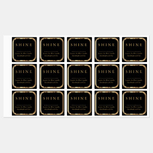 Metaalgoud en zwart — waterdicht labels