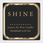 Metaalgoud en zwart — waterdicht labels (Design 2)