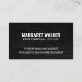 metaalgoud | fluweelzwart | Monogram Visitekaartje (Achterkant)