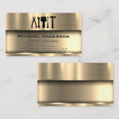 Metaalgoud | Hardwarehulpmiddelen Visitekaartje (Voorkant / Achterkant)