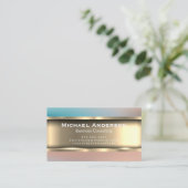 Metaalgoud | Kleurgradiënt Visitekaartje (Staand voorkant)