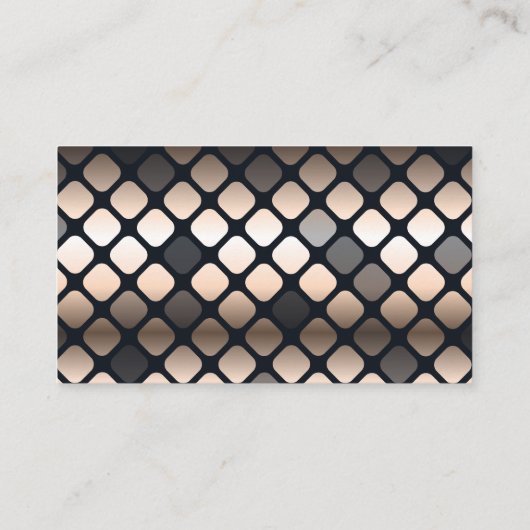 Metaalgoud | Metallic Pattern Squares Visitekaartje (Achterkant)