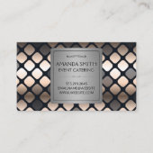 Metaalgoud | Metallic Pattern Squares Visitekaartje (Voorkant)