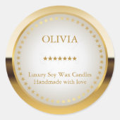 Metaalgoud Ronde Sticker (Voorkant)