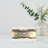 Metaalgoud | Witte panelen Visitekaartje (Staand voorkant)