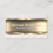 Metaalgoud | Witte panelen Visitekaartje (Voorkant)