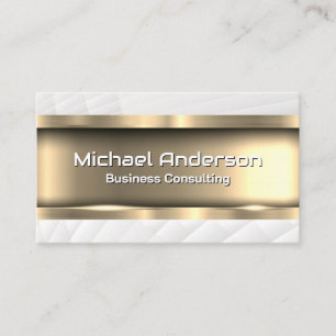 Metaalgoud Witte panelen Visitekaartje