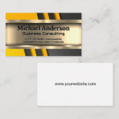 metaalgoud | Yellow Black Industrial Visitekaartje (Voorkant / Achterkant)