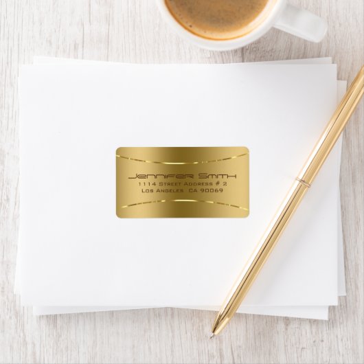 Metaalgoudachtergrond Etiket (Insitu)