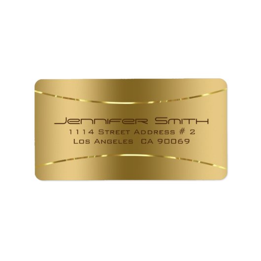 Metaalgoudachtergrond Etiket (Voorkant)