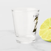 Metaalgouden 25e verjaardagsglas shot glas (Links)